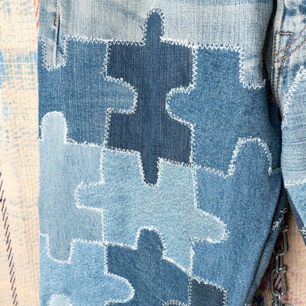 Custom levis patchwork jeans - Picture 3 of 5